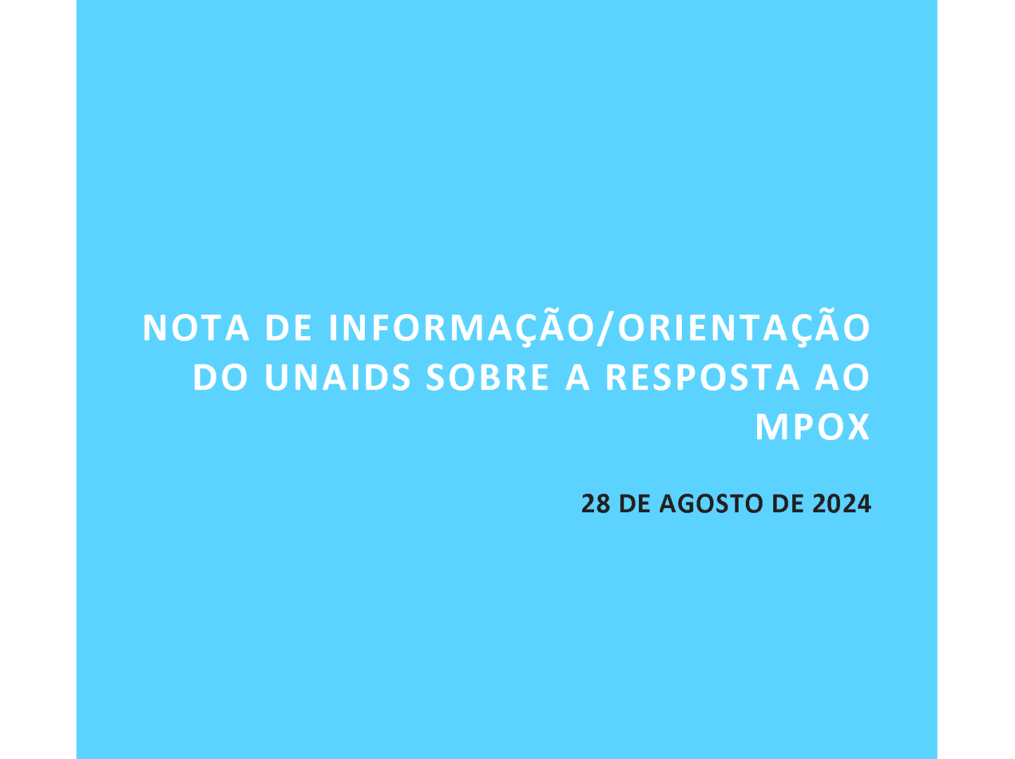 Guia informativo global sobre Mpox e HIV