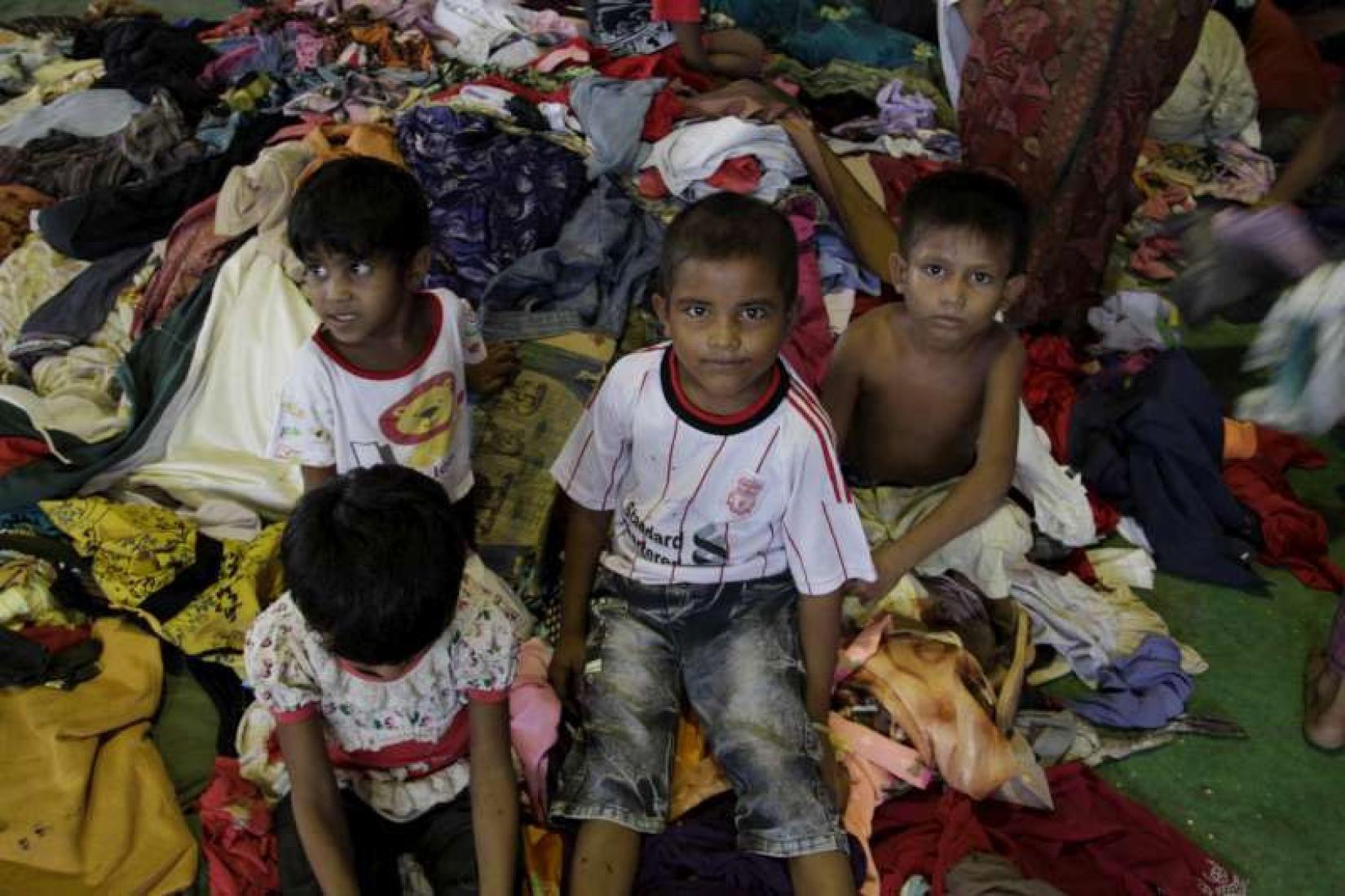 Crianças rohingya resgatadas por pescadores da Indonésia. Foto: ACNUR