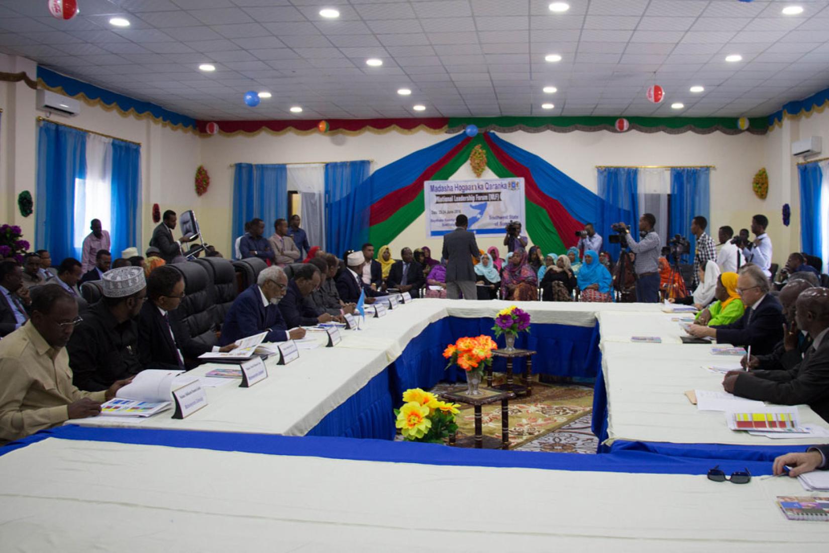 Delegados participam de evento do NFL em Baidoa, na Somália, em junho. Foto: ONU/Abdikarim Mohamed (arquivo)