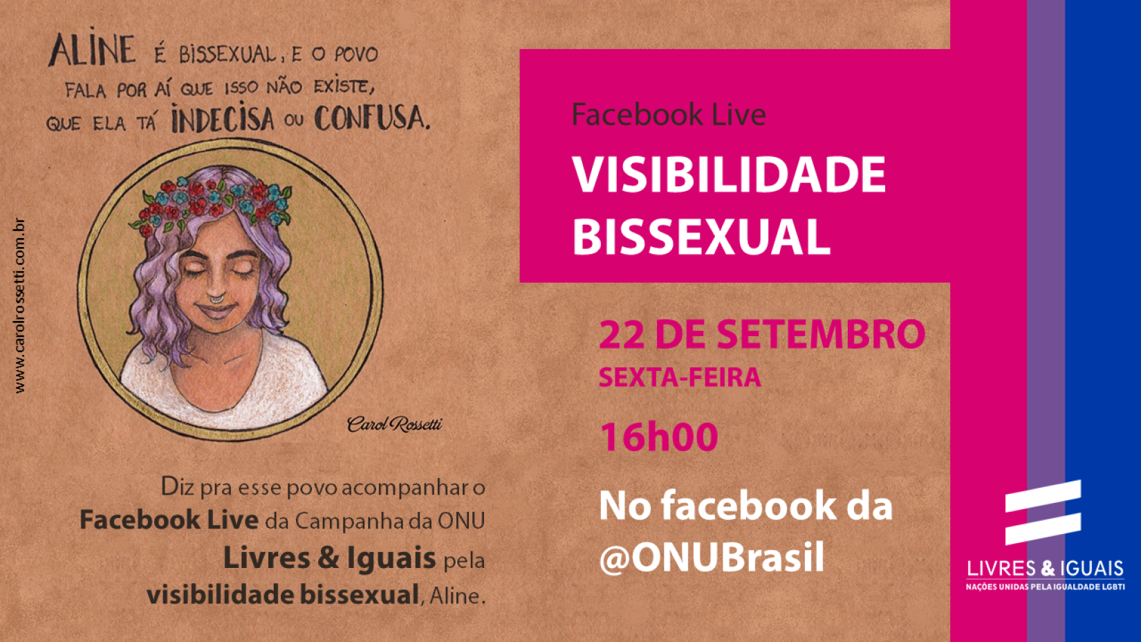 Nesta sexta (22), ONU Brasil transmite ao vivo roda de conversa pelo Dia da  Visibilidade Bissexual | As Nações Unidas no Brasil