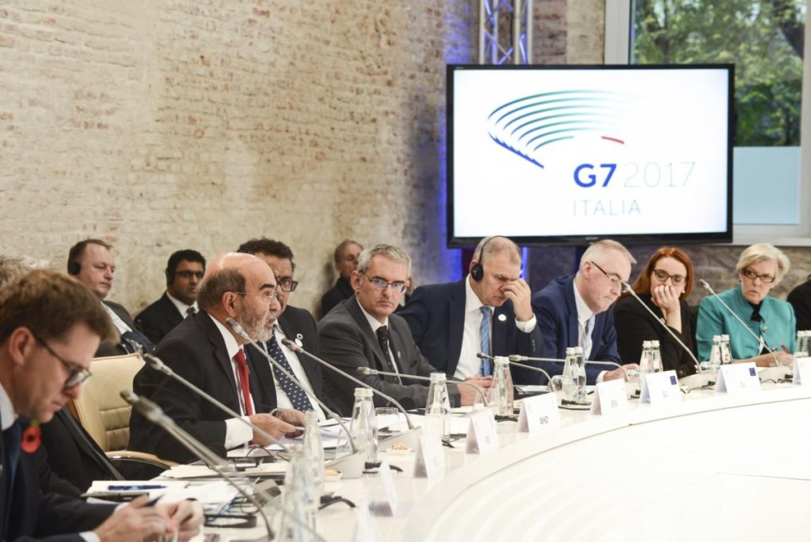 José Graziano da Silva, diretor-geral da FAO, em encontro de ministros do G7. Foto: FAO