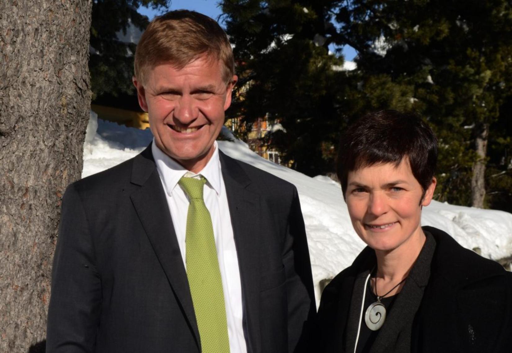 Erik Solheim, chefe da ONU Meio Ambiente, e Ellen MacArthur. Foto: Fundação Ellen MacArthur