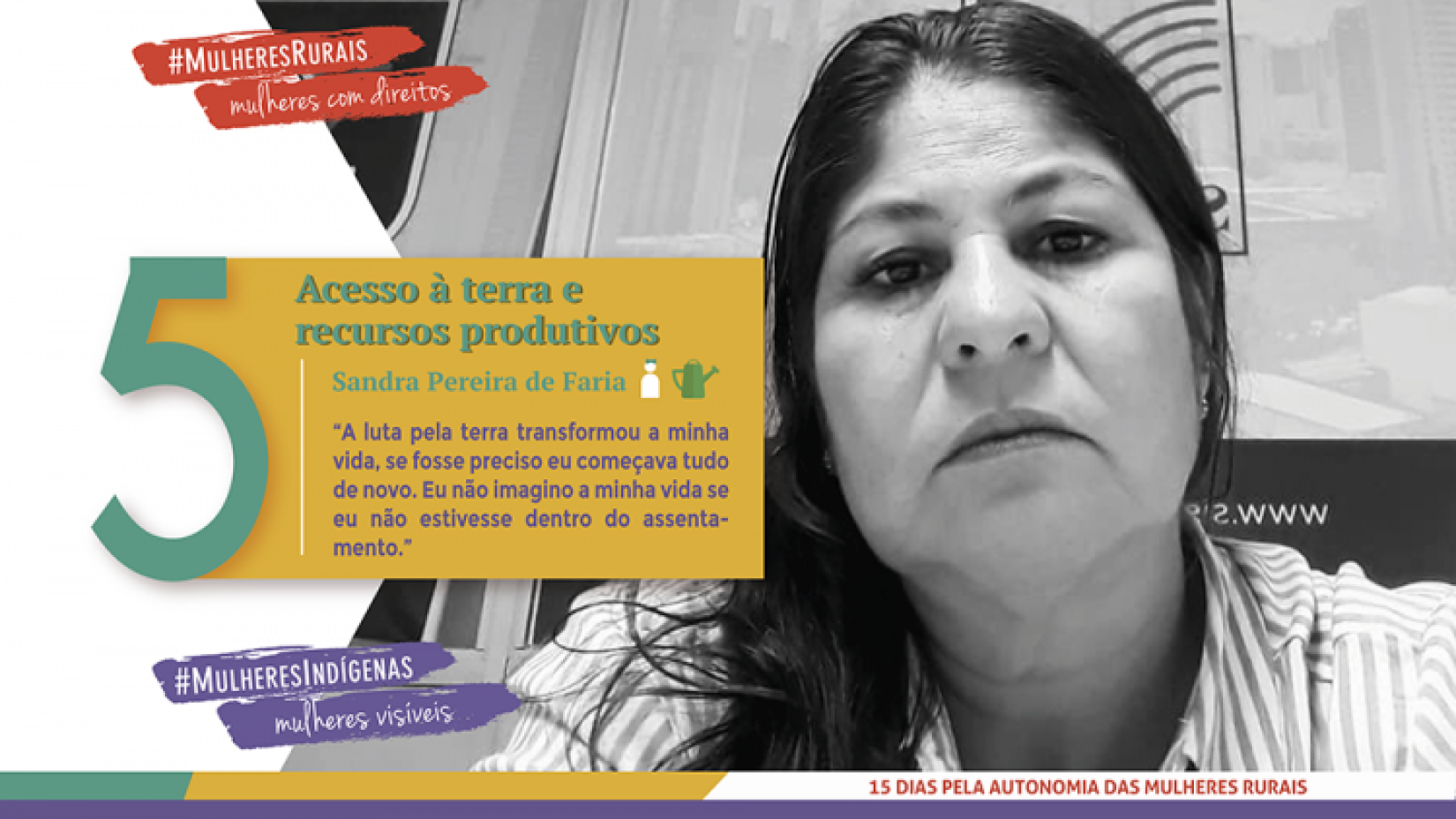 No final dos anos 1990, Sandra Pereira de Faria vivia num assentamento em Goiânia com medo de ser expulsa da terra e ficar sem um lugar para morar com seus dois filhos. Imagem: FAO