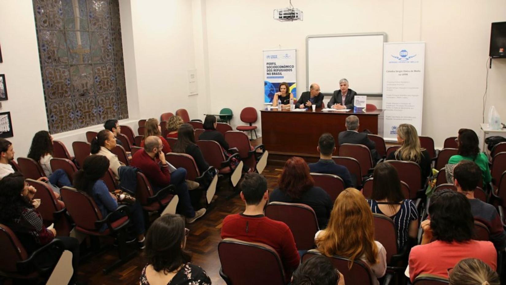 Lançamento da pesquisa no Prédio Histórico da Faculdade de Direito da UFPR. Foto: ACNUR/Alan Azevedo