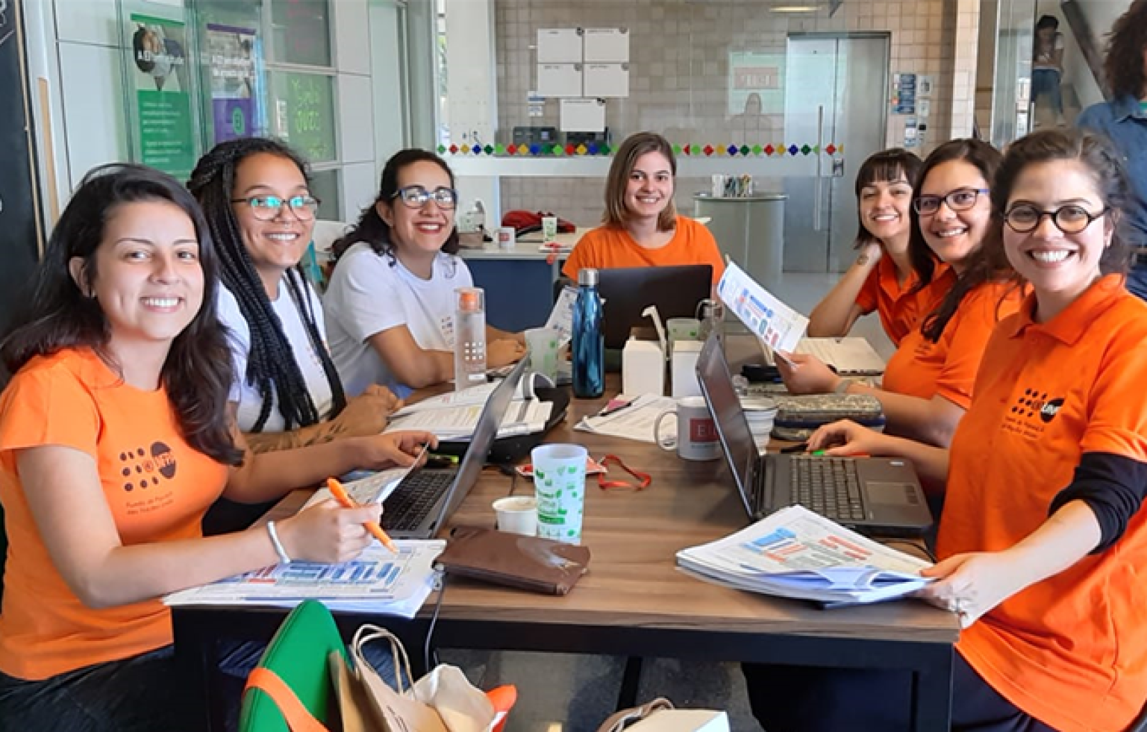 Mulheres da equipe do UNFPA participaram da atividade para aprimorar conhecimento em gestão de projetos. Foto: UNFPA Brasil