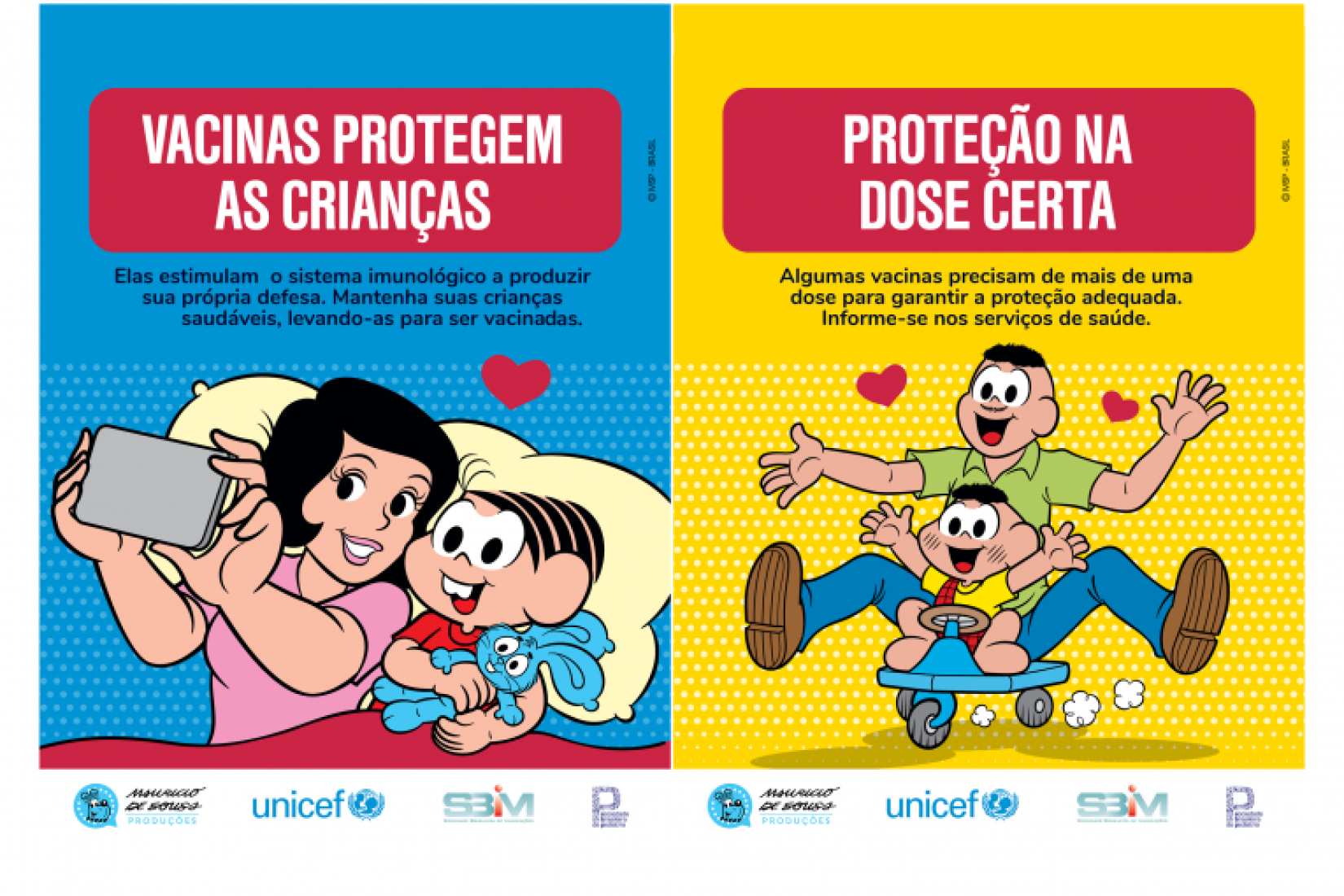 Baseada em materiais da Sociedade Brasileira de Imunizações e em colaboração com a Sociedade Brasileira de Pediatria, a campanha foca na segurança e eficácia das vacinas de rotina para crianças menores de 5 anos.