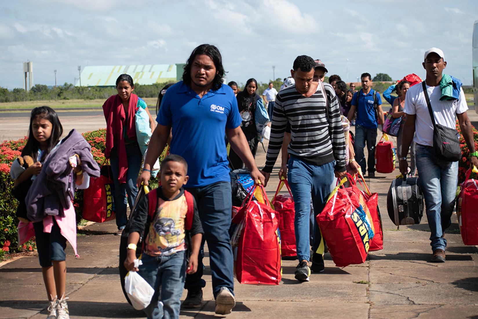 Famílias de venezuelanos participam do programa de interiorização do Governo Federal. Iniciativa tem o apoio de diferentes agências da ONU, como a OIM.