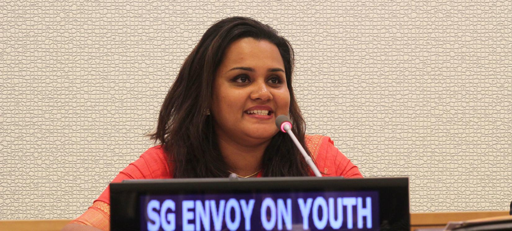 Jayathma Wickramanayake, a enviada especial do secretário-geral da ONU para a juventude.