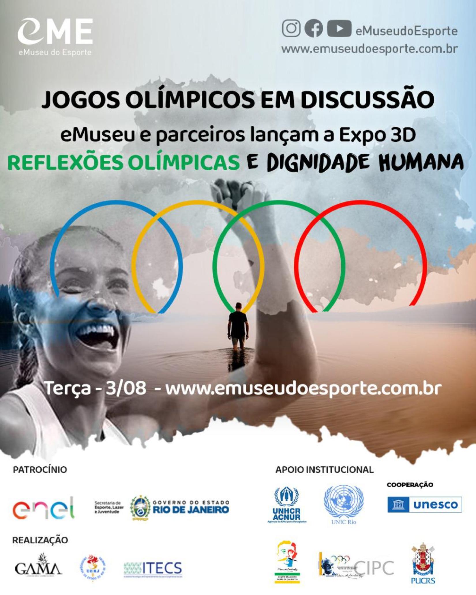 Exposição usa como cenário os Jogos Olímpicos e Paralímpicos para tratar de temas sociais, humanos e esportivos