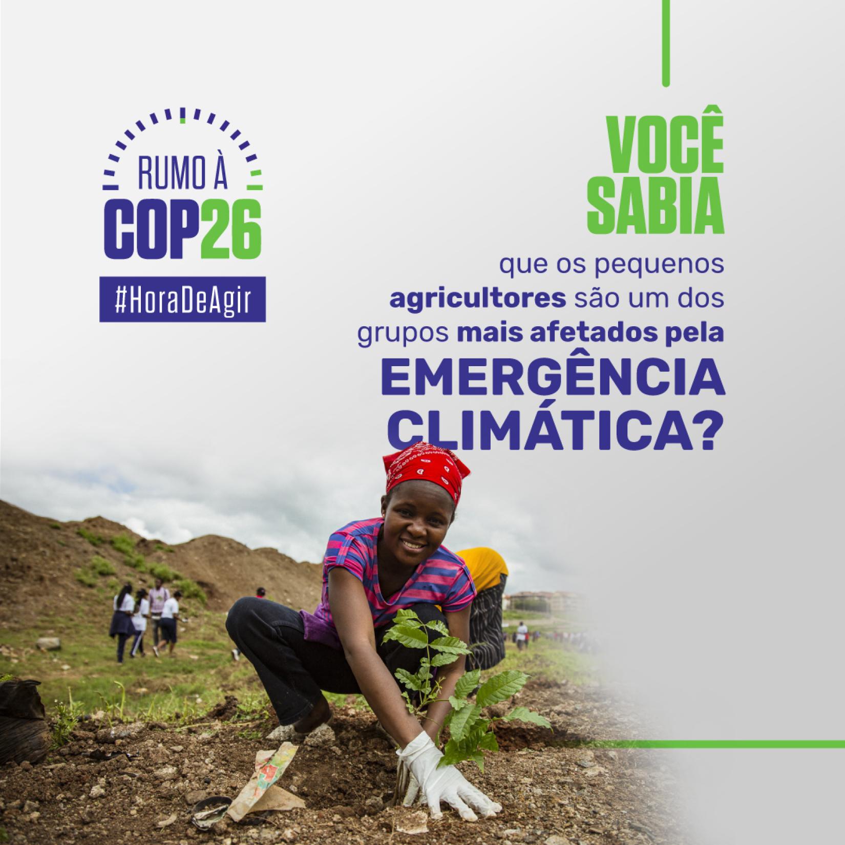 Você sabia que os pequenos agricultores são um dos grupos os mais afetados pela emergência climática?