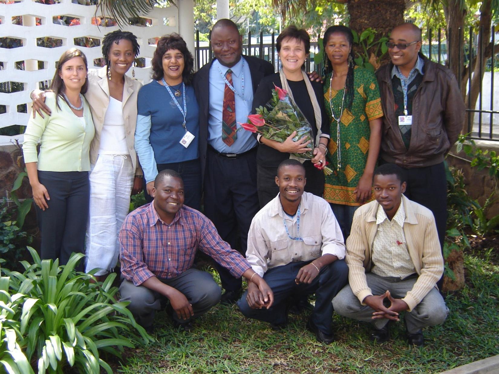 Telva Barros com o time do UNAIDS em Moçambique