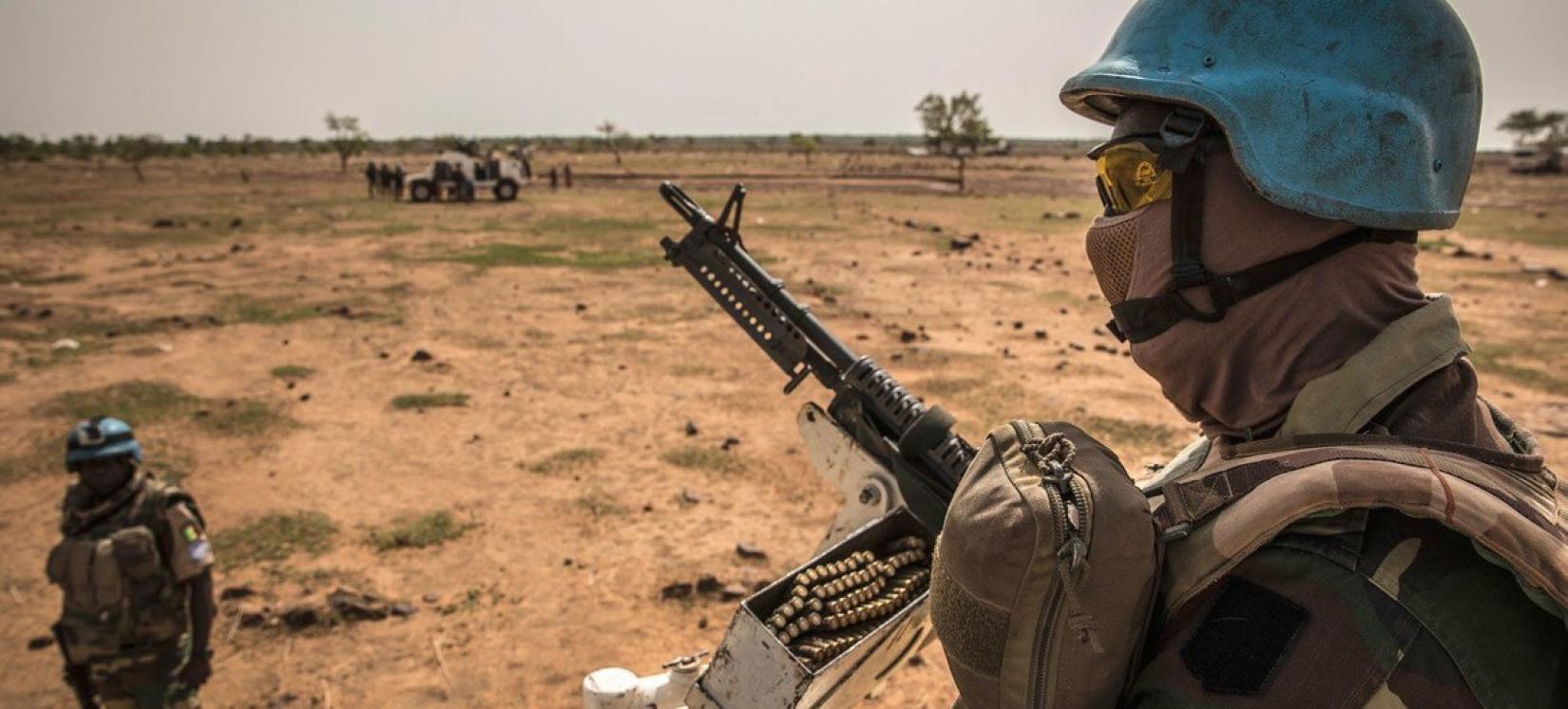 Forças de paz da ONU patrulham a região de Mopti, no centro de Mali. 