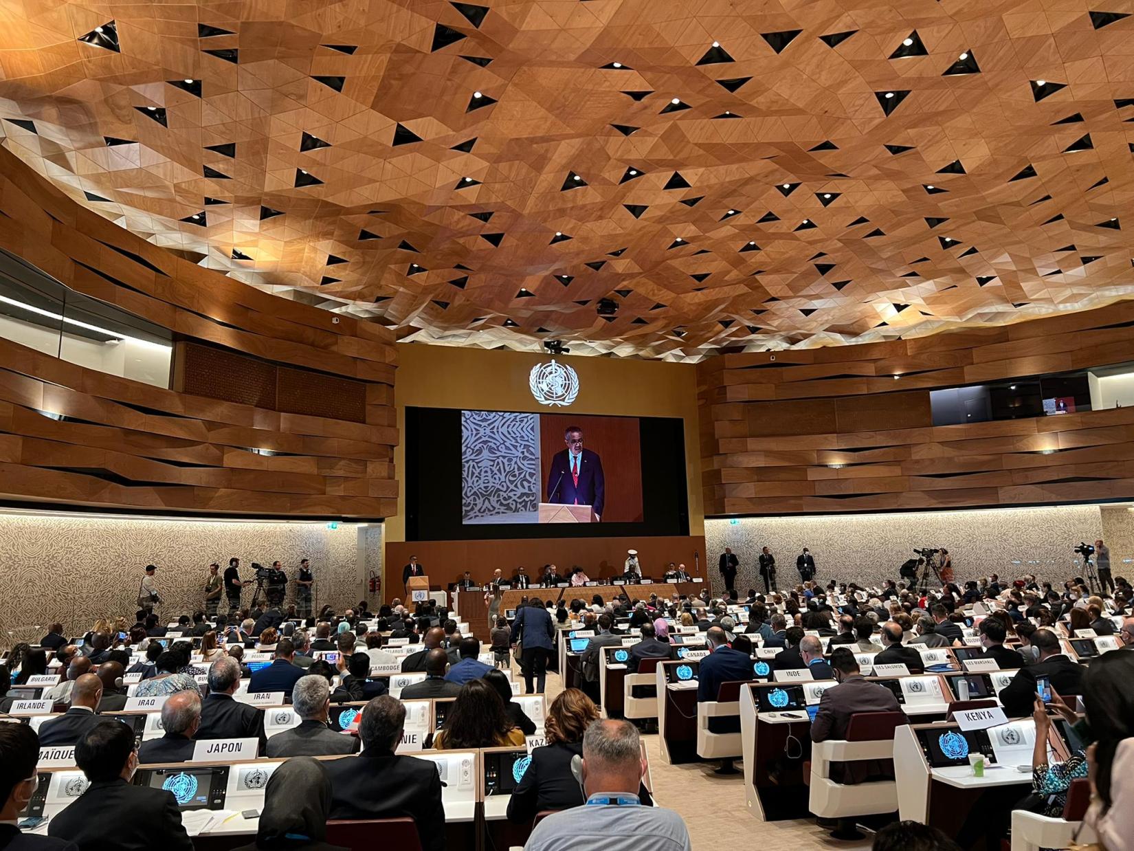 O chefe da OMS, Tedros Adhanom Ghebreyesus, discursou na abertura da 75ª Assembleia Mundial da Saúde. 