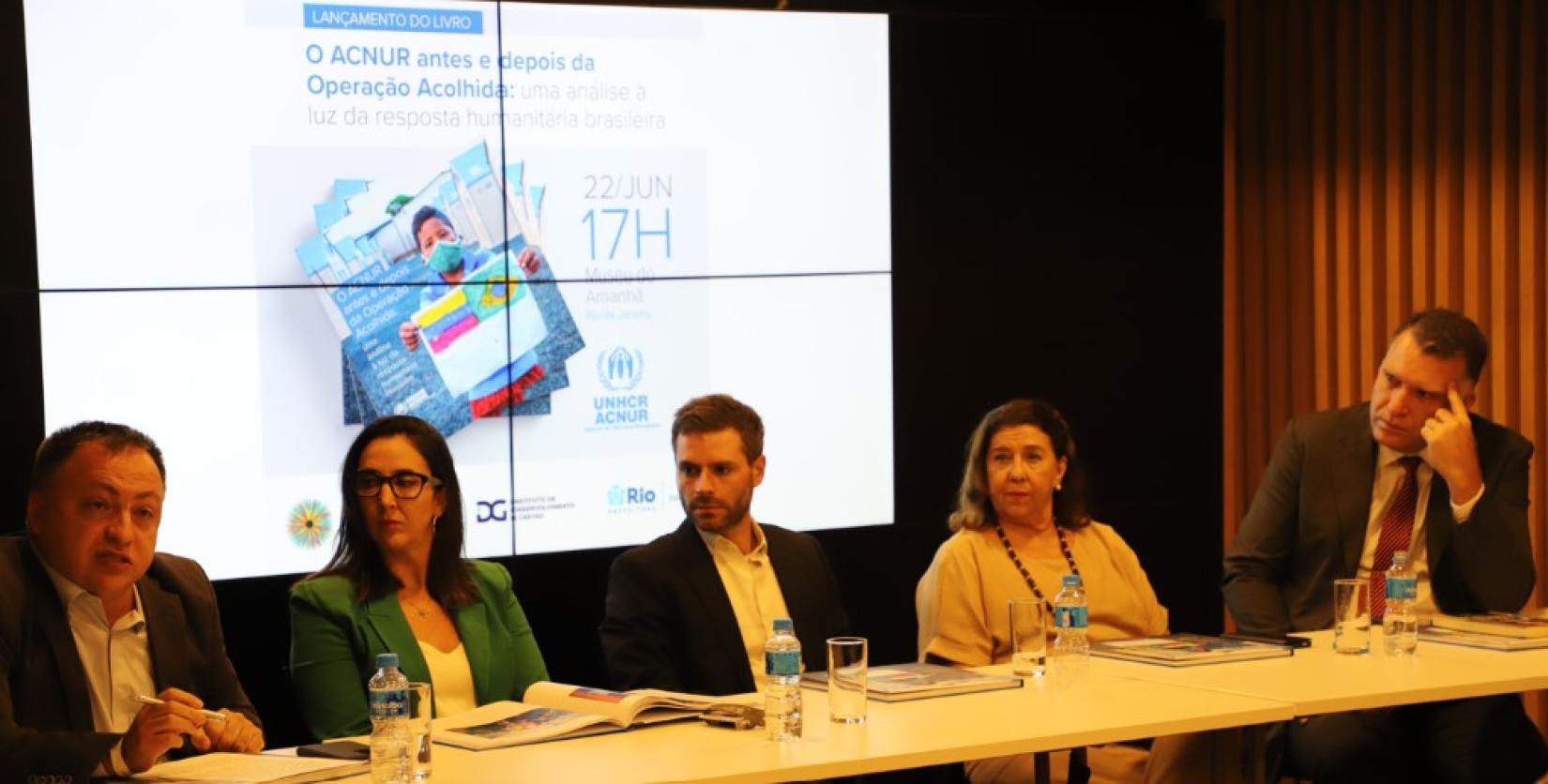 Evento de lançamento do livro contou com a participação de representantes do ACNUR, Museu do Amanhã, CONARE, Ministério da Cidadania, e do autor da obra.