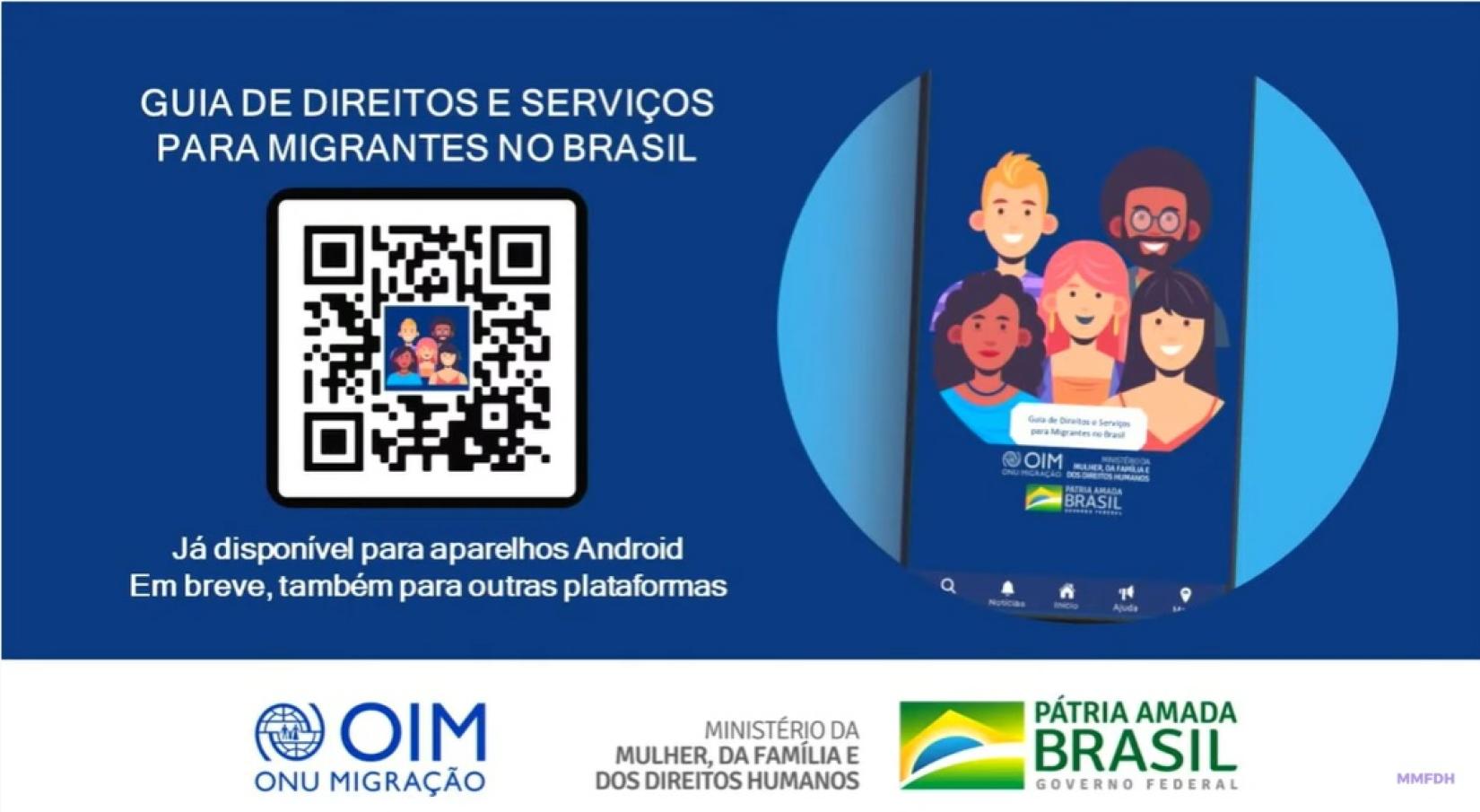 Aplicativo “Guia de Direitos e Serviços para Migrantes no Brasil” reúne informações sobre políticas públicas, direitos e serviços no país.