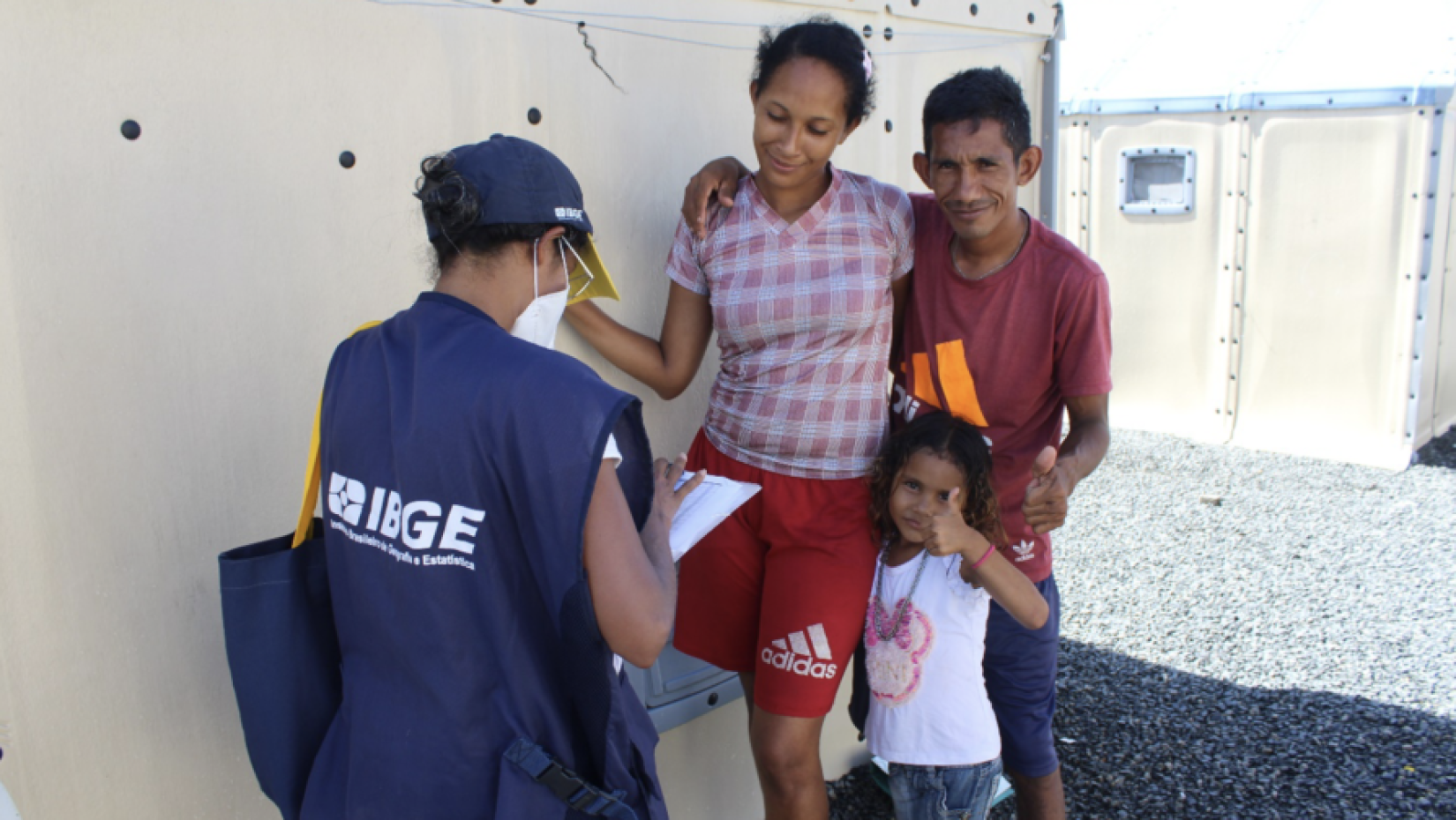 Famílias que vivem nos abrigos participaram de forma voluntária no Censo 2022.