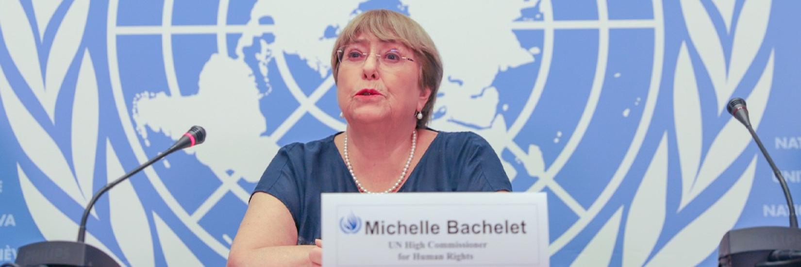 Coletiva de imprensa da Alta Comissária das Nações Unidas para os Direitos Humanos, Michelle Bachelet, Genebra, 25 de agosto de 2022.