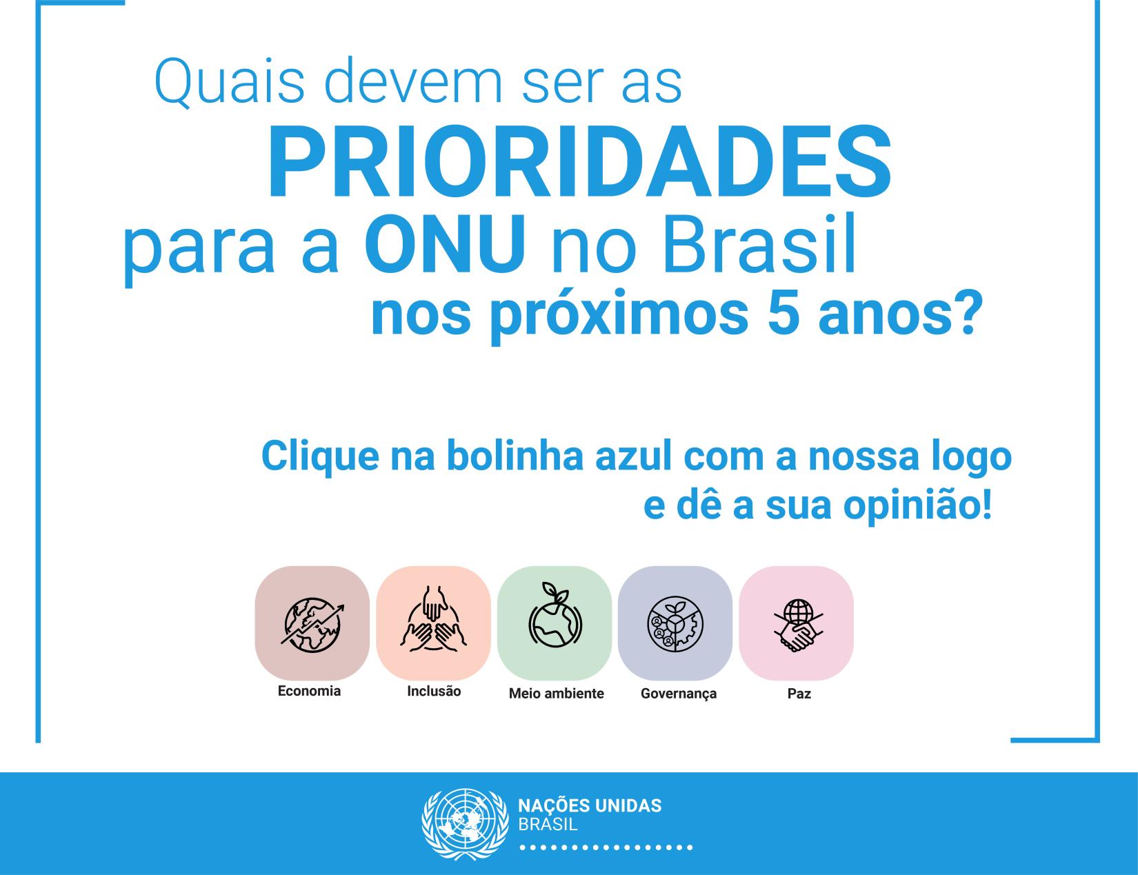 ONU faz consulta pública sobre prioridades para o Brasil