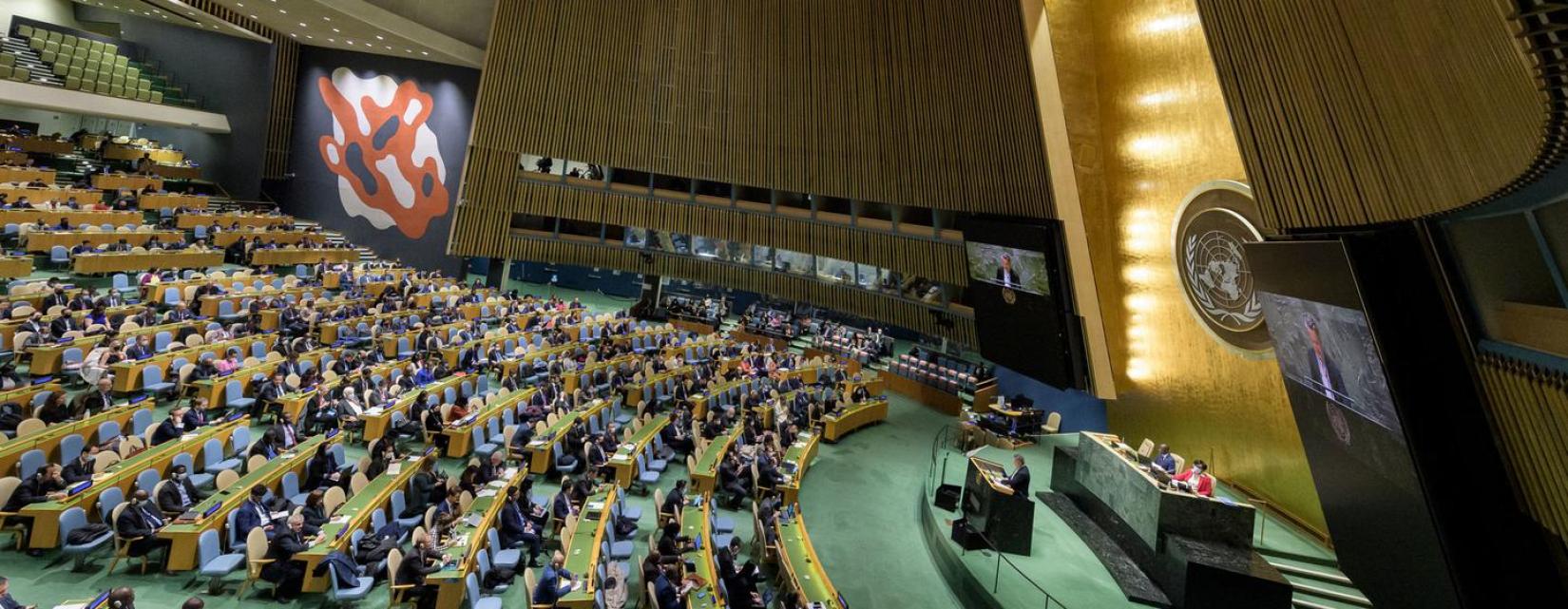 Salão da Assembleia Geral da ONU.