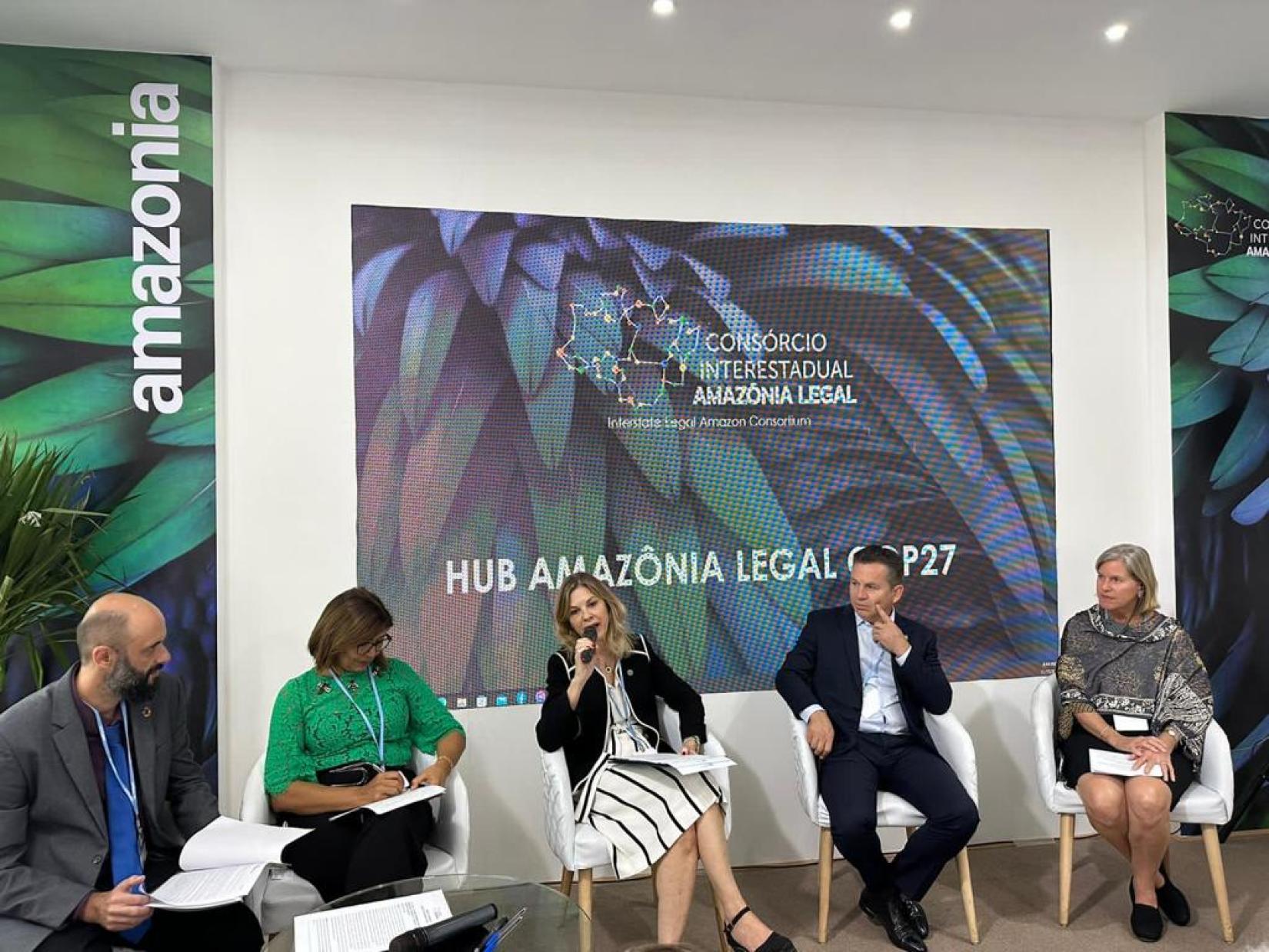 Em evento no Hub da Amazônia, na COP 27, ONU e Consórcio da Amazônia Legal anunciam criação de fundo para o desenvolvimento sustentável da região.