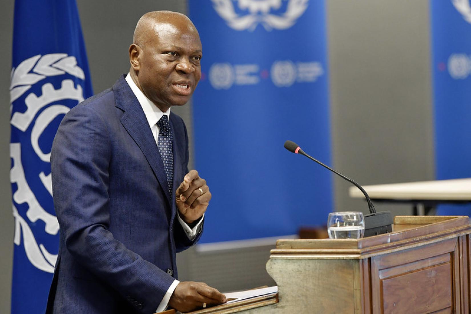 O presidente da UN-Water e diretor-geral da Organização Internacional do Trabalho (OIT),  Gilbert F. Houngbo.