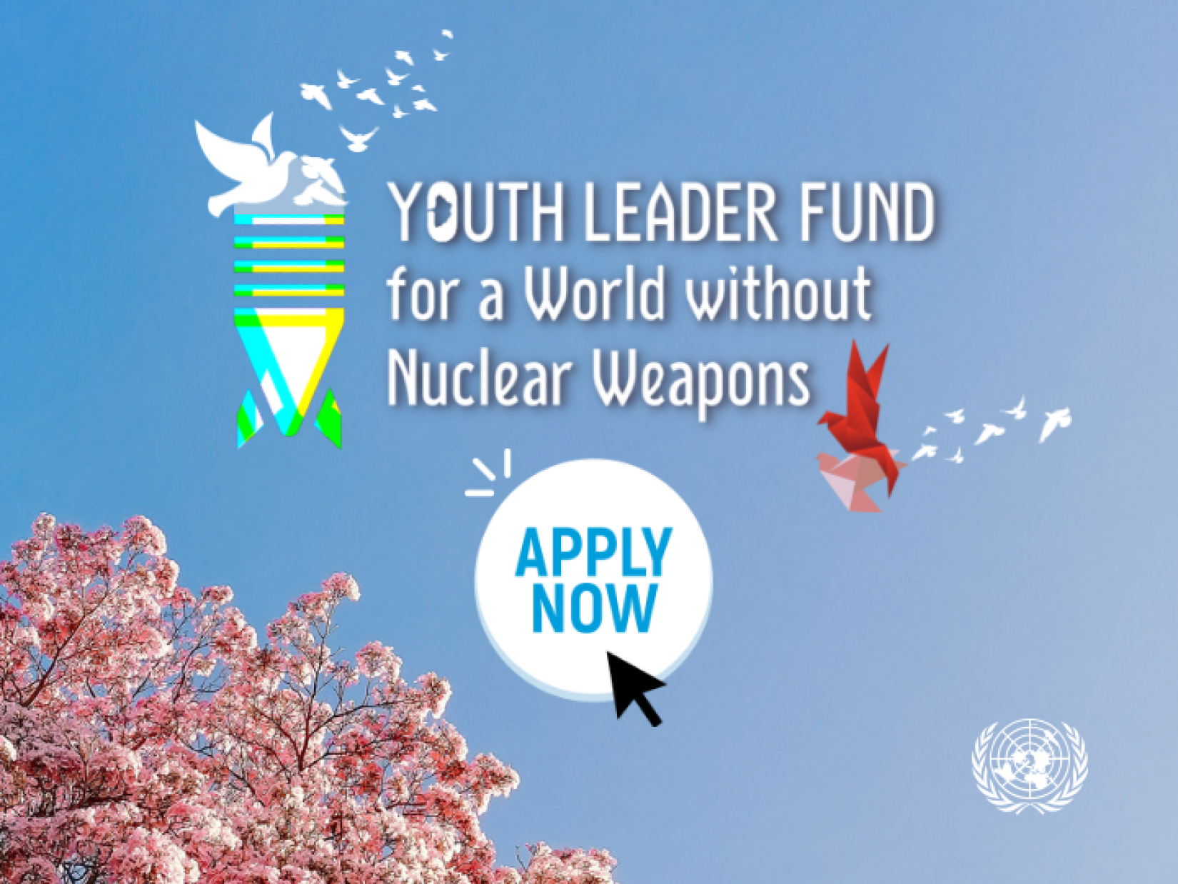 Cartaz do programa Fundo de Líderes Jovens para um Mundo sem Armas Nucleares, do UNODA