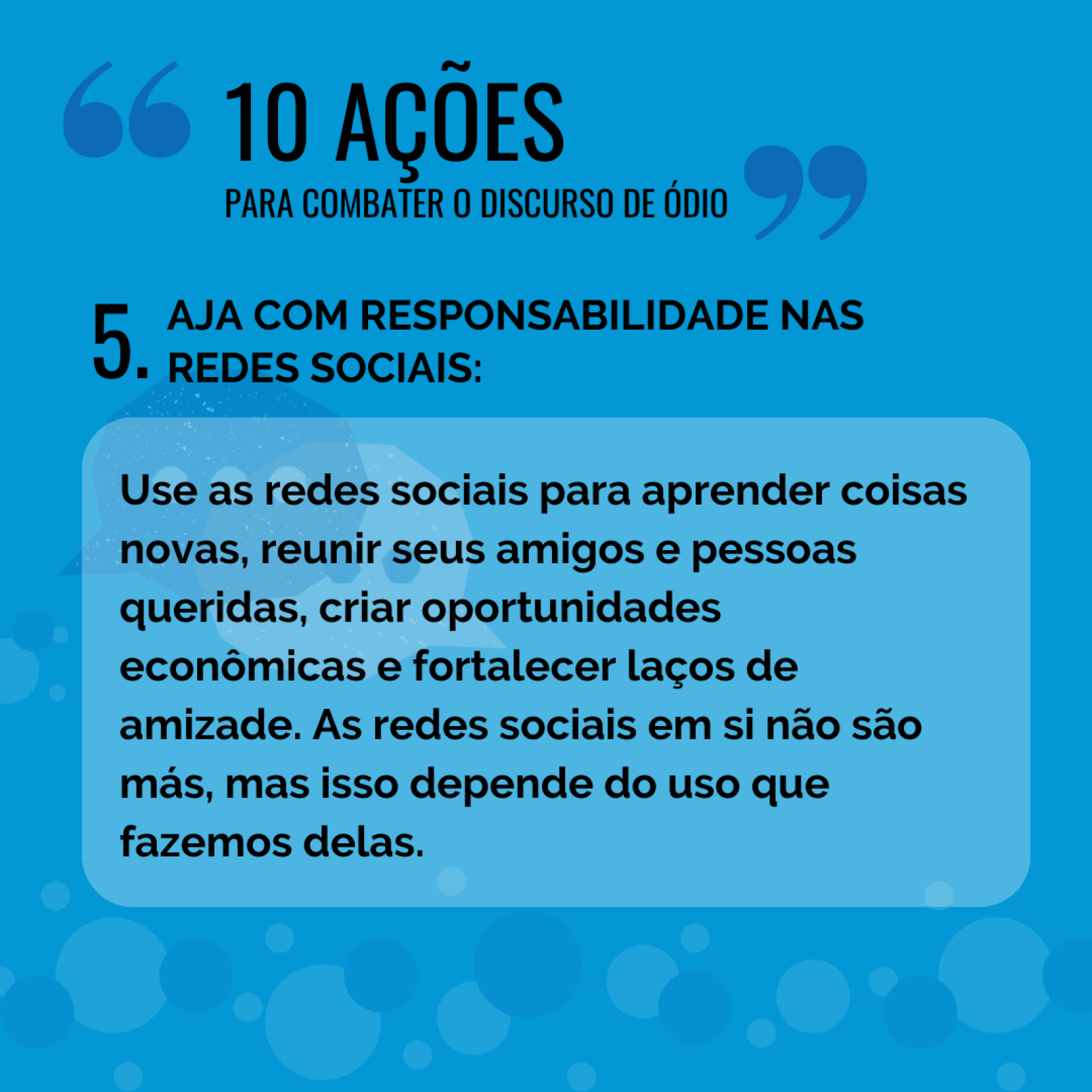 10 ações para combater o discurso de ódio