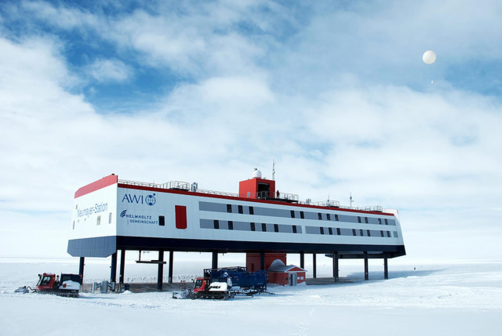 Estaçāo do Observatório Global sobre Gases de Efeito Estufa de Neumayer, na Antártica