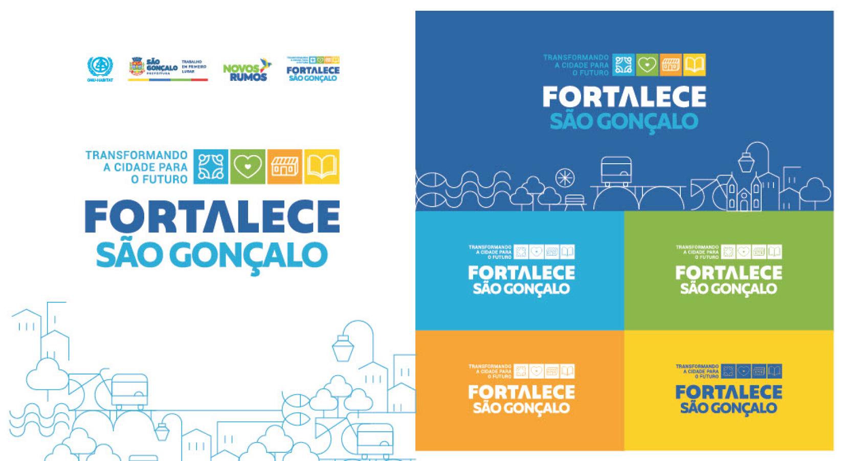 Logo do projeto Fortalece São Gonçalo. Foto: © Camila Nogueira/ONU-Habitat Brasil