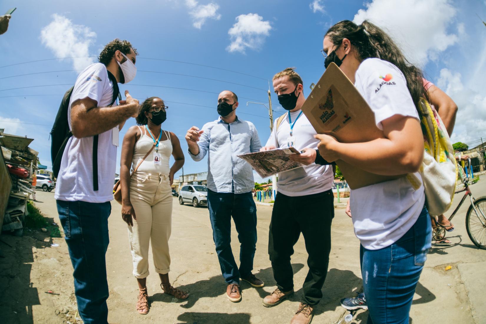 Equipe do ONU-Habitat esteve na região lagunar de Maceió para aplicação da metodologia Mapa Rápido Participativo.