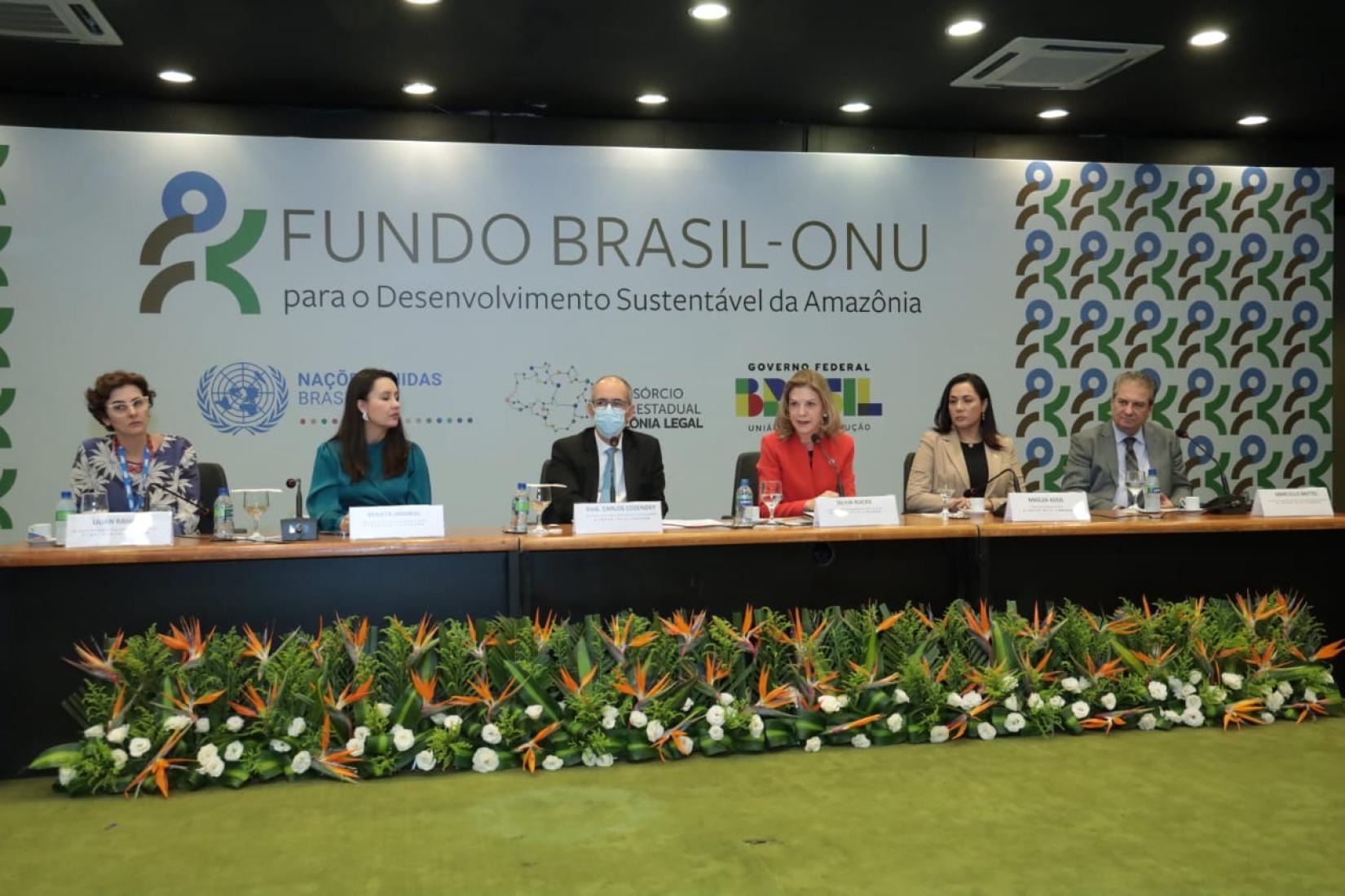 O evento de apresentação do Fundo Brasil-ONU reuniu mais de 100 pessoas, entre autoridades dos governos federal e dos estados amazônicos, entidades do setor empresarial e financeiro e comunidade internacional