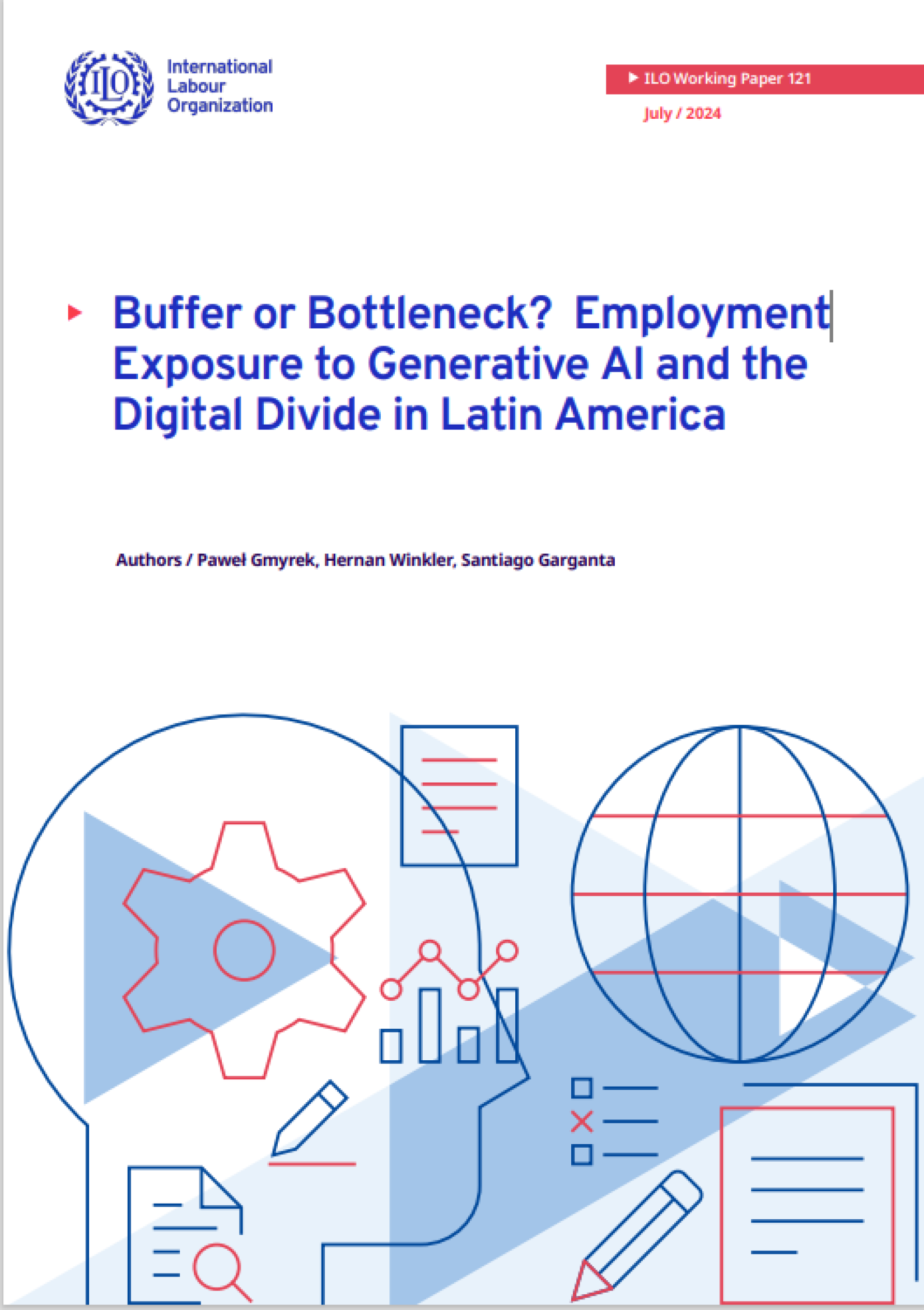 O relatório "A IA Generativa e os empregos na América Latina e no Caribe: a brecha digital é um amortecedor ou um gargalo?" (em inglês “Buffer or Bottleneck? Employment Exposure to Generative AI and the Digital Divide in Latin America”) conclui que entre 26% e 38% dos empregos na região poderiam ser influenciados pela IAGen. No entanto, é mais provável que a tecnologia aumente e transforme os empregos, em vez de os automatizar totalmente.