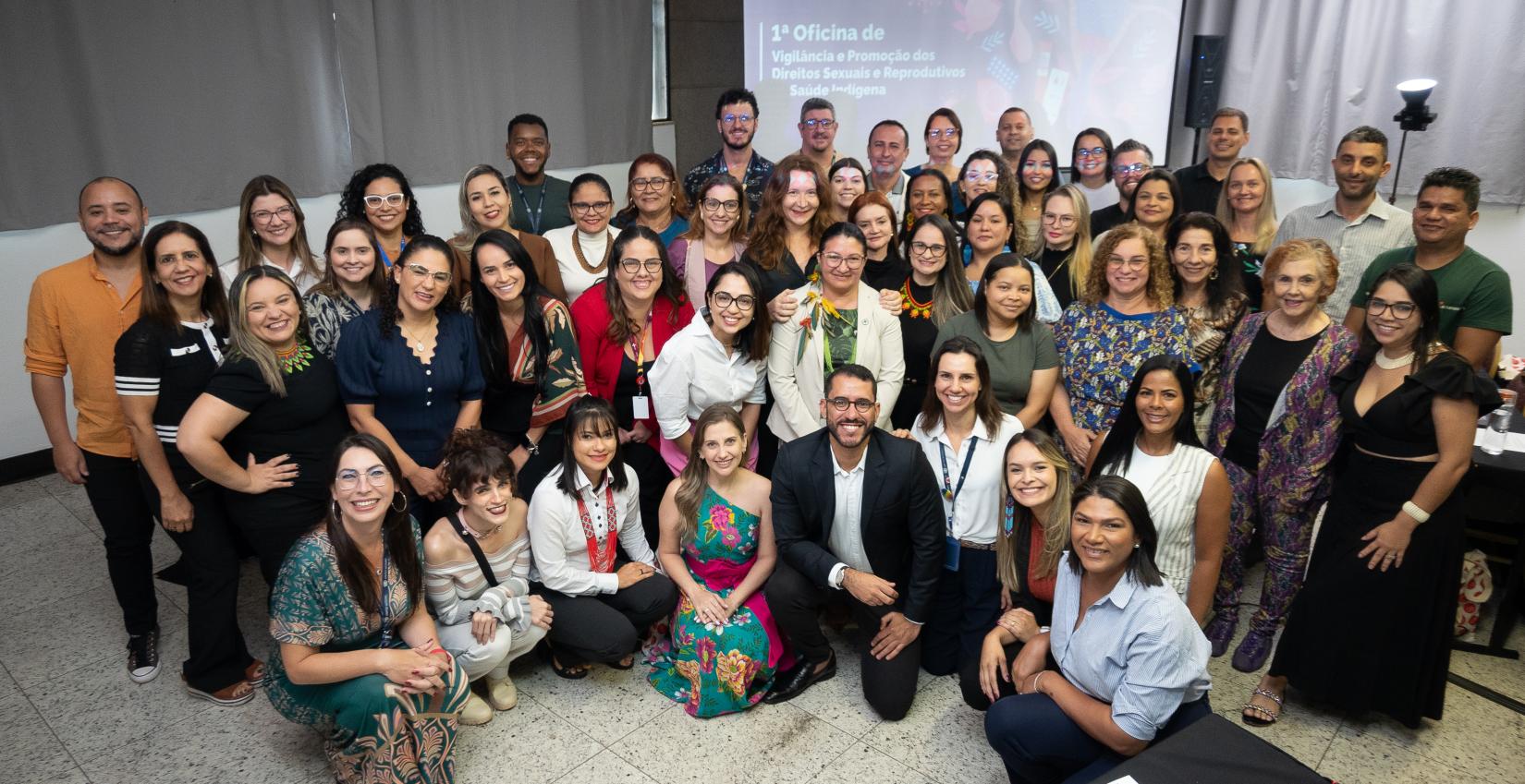 Oficina instrumentaliza profissionais de saúde para a qualificação em vigilância, visando a promoção dos direitos sexuais e reprodutivos das populações indígenas. Foto: Andressa Anholete.