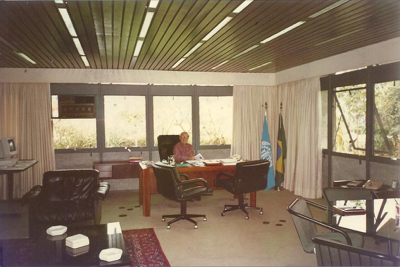João Alexim no escritório da OIT em Brasília