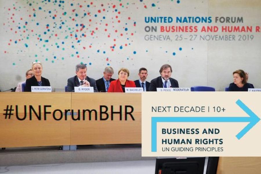 Fórum sobre Princípios Orientadores da ONU sobre Empresas e Direitos Humanos em 2019