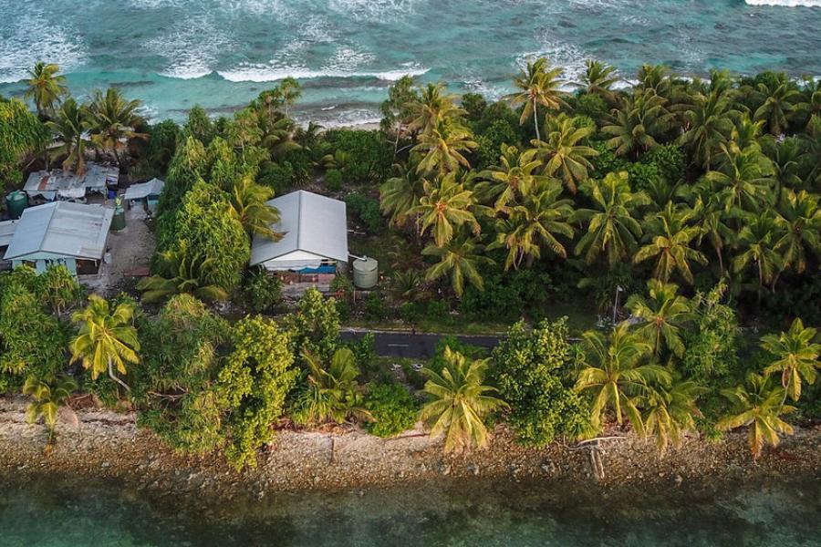 O arquipélago de Tuvalu, no Pacífico Sul