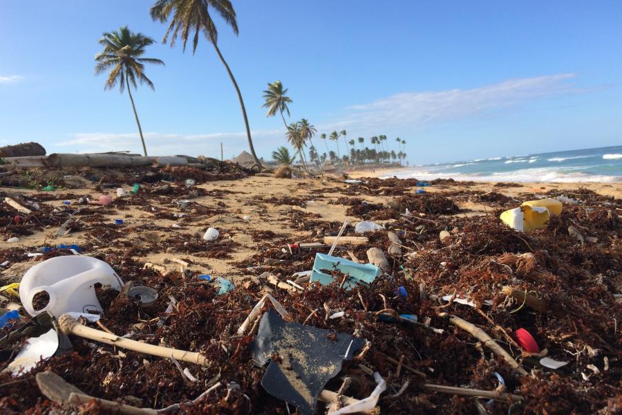 Um dos destinos turísticos mais famosos da América Central, Punta Cana, na República Dominicana, sofre com a poluição plástica