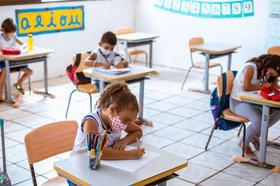 Reabertura segura de escolas no nordeste do estado do Rio Grande do Norte, no Brasil