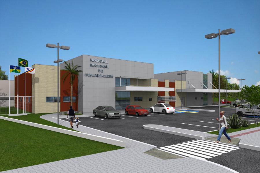 Maquete digital do projeto do Hospital Regional de Guajará-Mirim