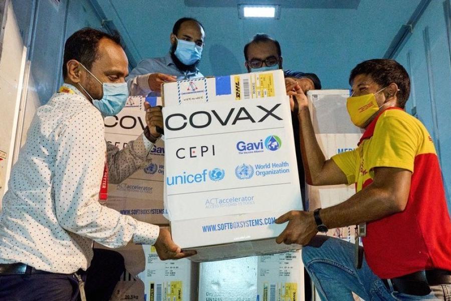 covax envia lote de vacinas a Bangladesh