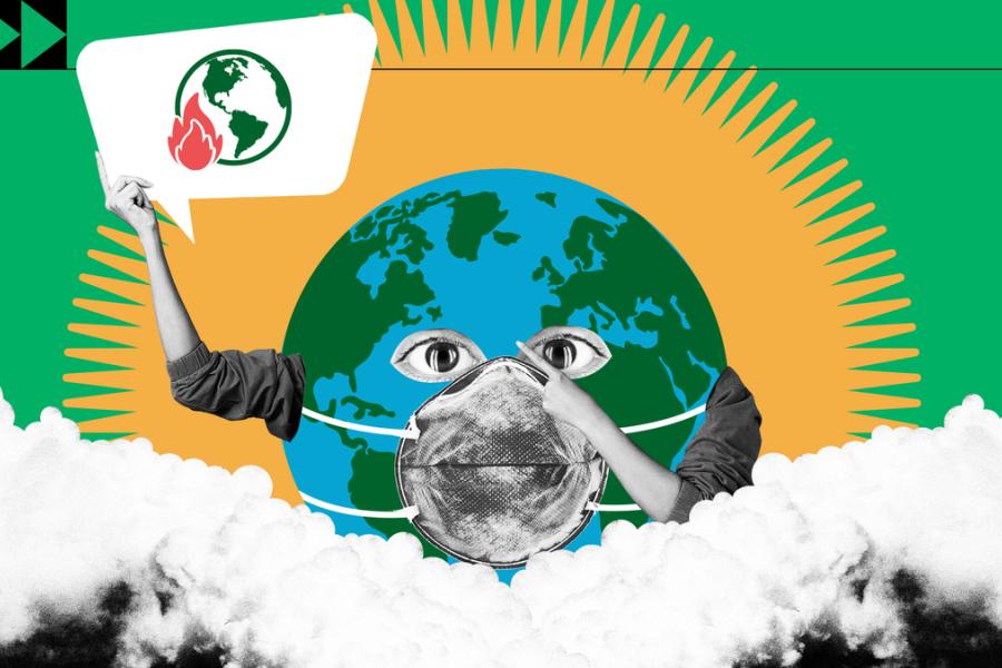 Poster da campanha mundial de ação pelo clima. 