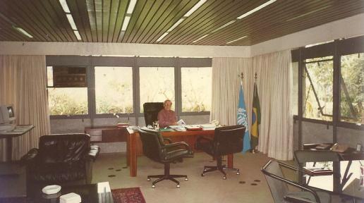 João Alexim no escritório da OIT em Brasília